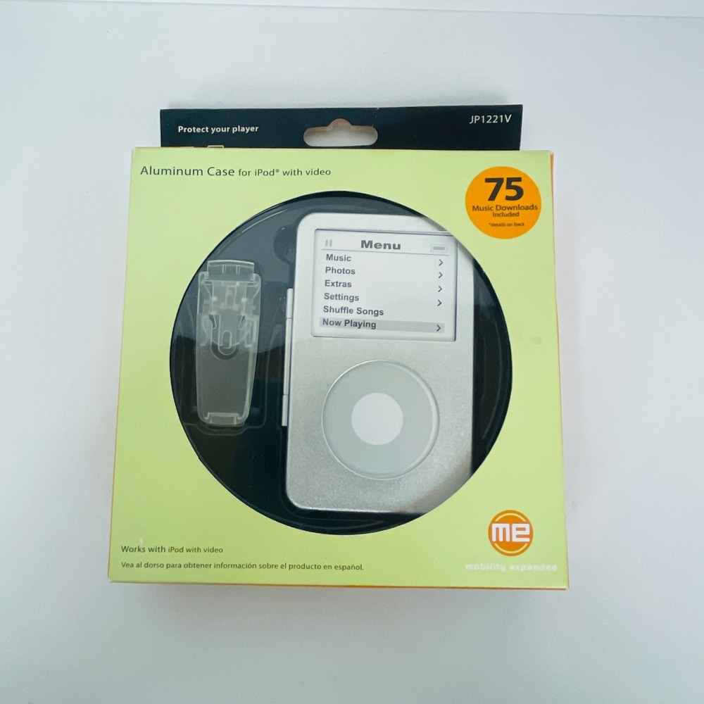 Mobility Expanded Aluminum Case iPod with Video Silver JP1221V New